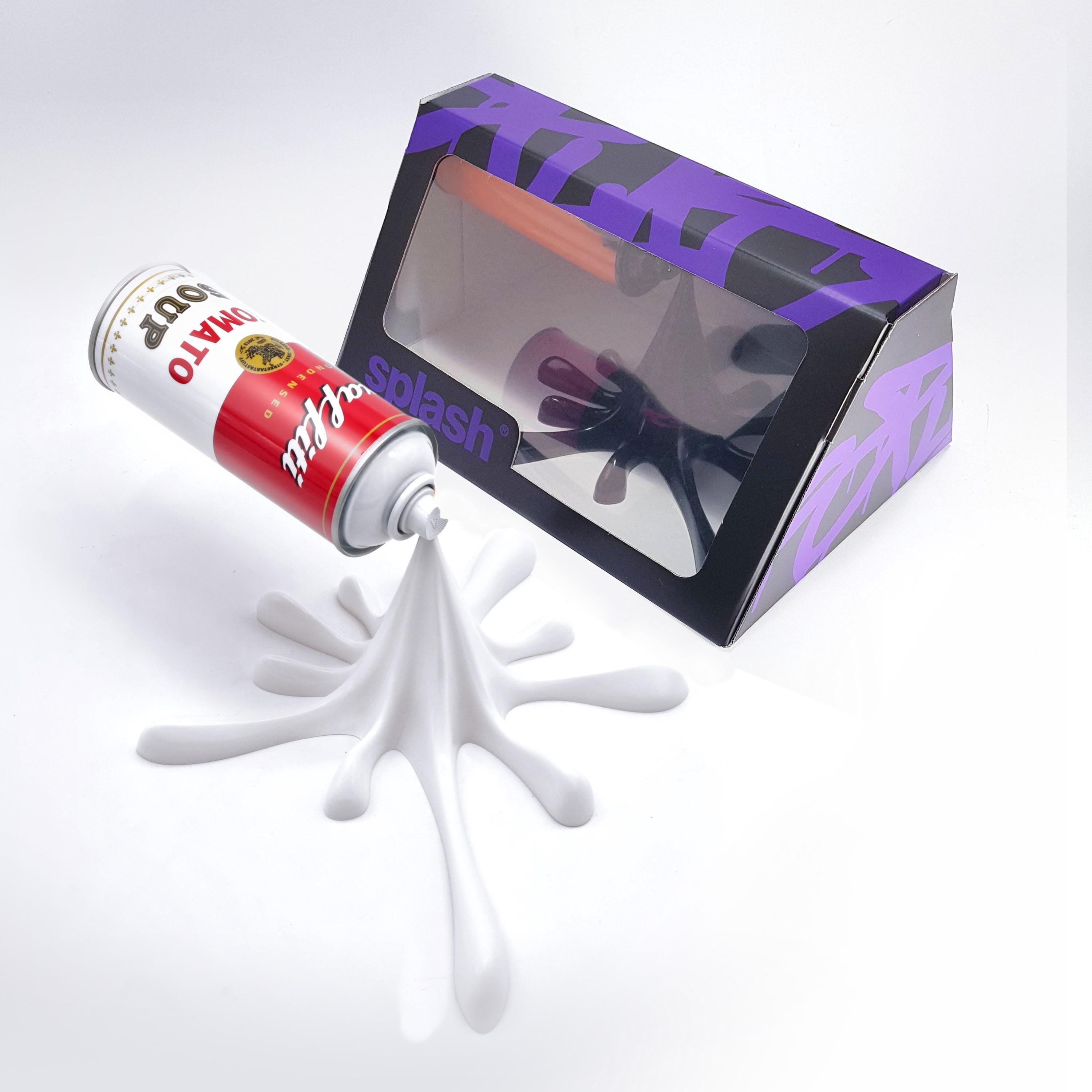 Graffiti Tomato Soup Can Splash Sculpture