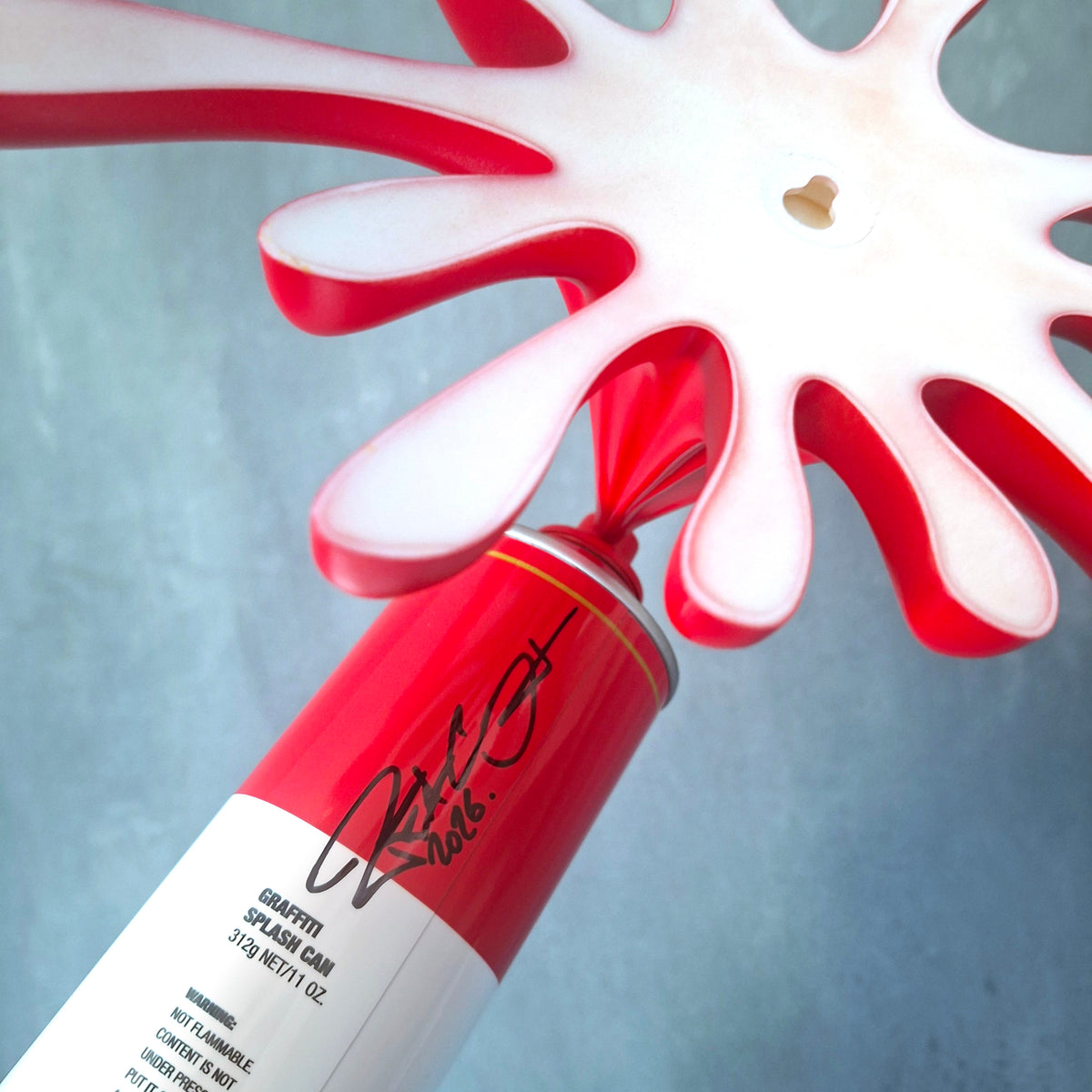 Red Splash Graffiti Sculpture