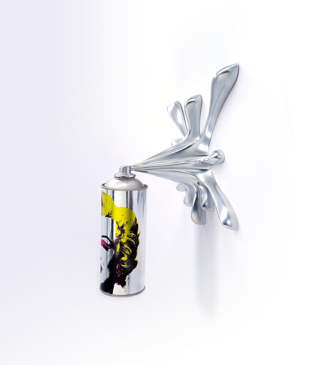 Marilyn Silver Splash Spraycan Pop Art Sculpture