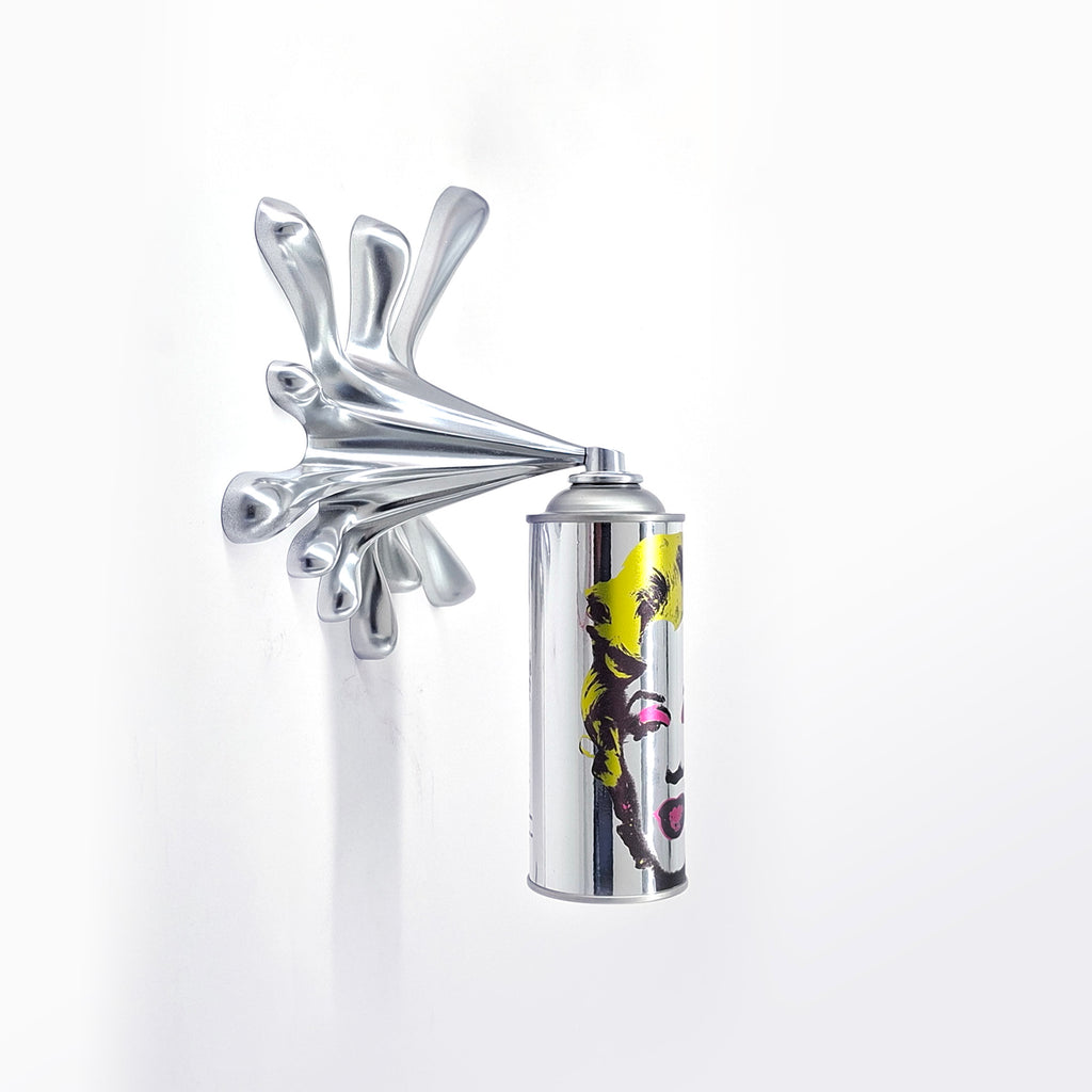Marilyn Silver Splash Spraycan Pop Art Sculpture