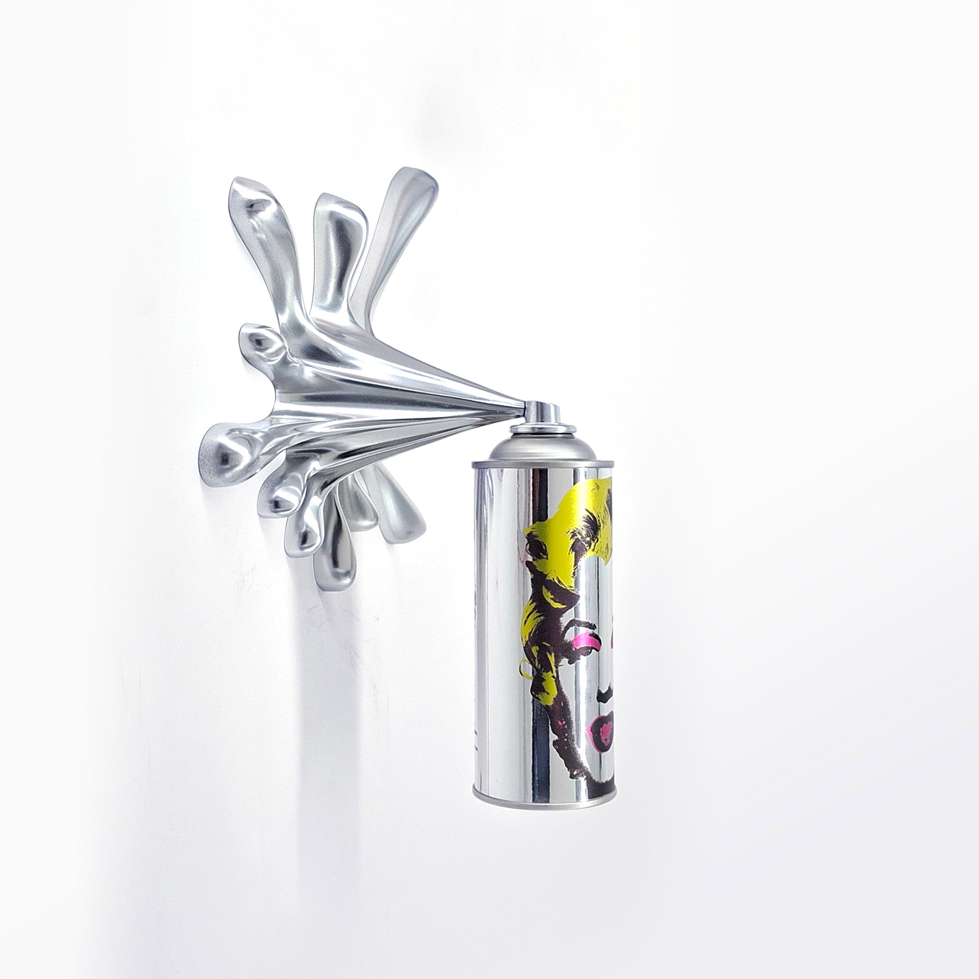 Marilyn Silver Splash Spraycan Pop Art Sculpture