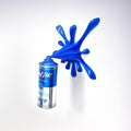 Blue Chrome Graffiti Tomato Soup Splash Can Sculpture
