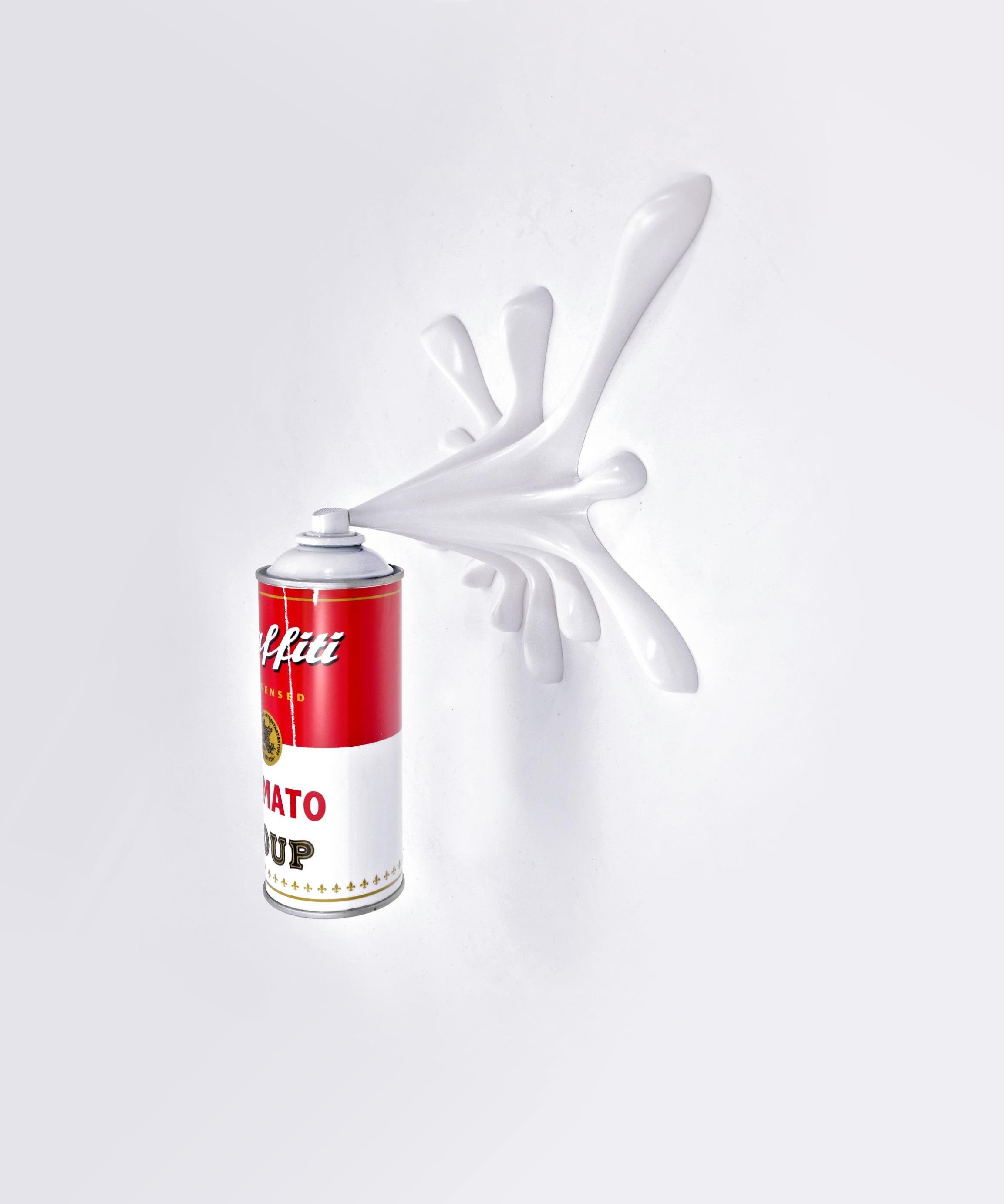 Graffiti Tomato Soup Can Splash Sculpture