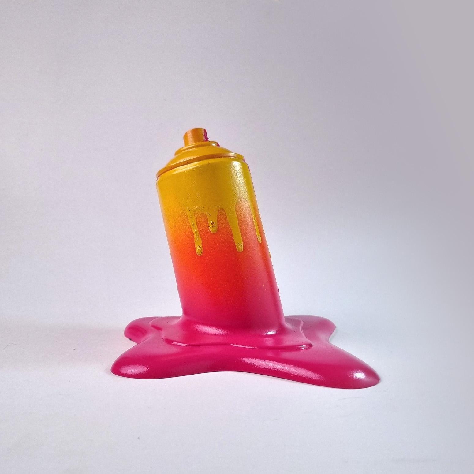 Melted Spray Can Yellow Pink