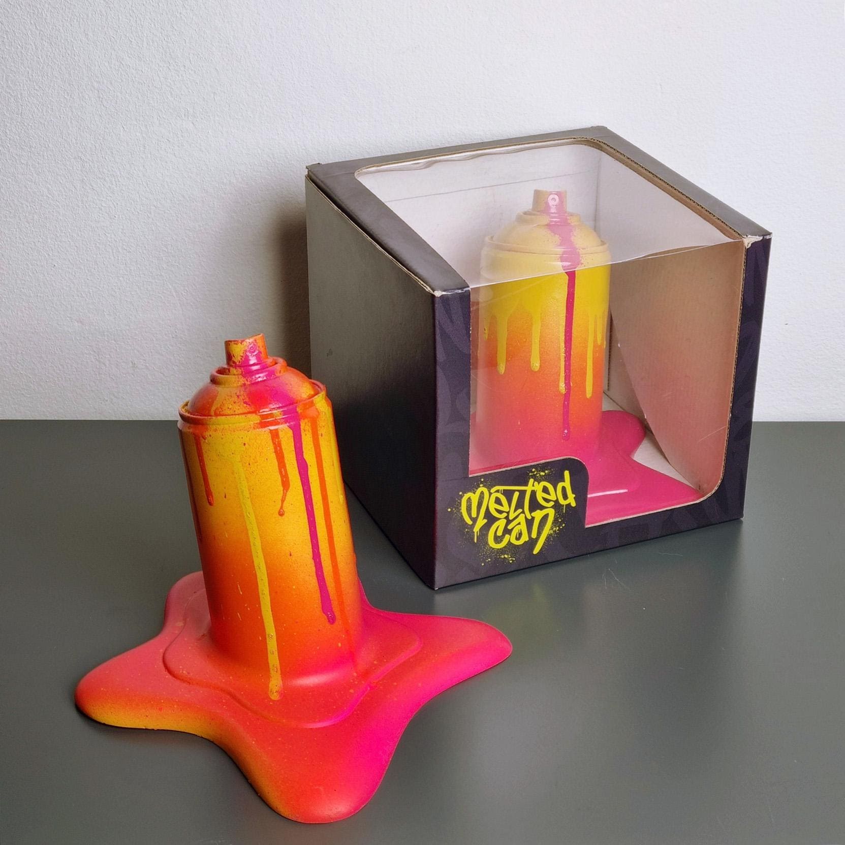 Melted Spray Can Yellow Red