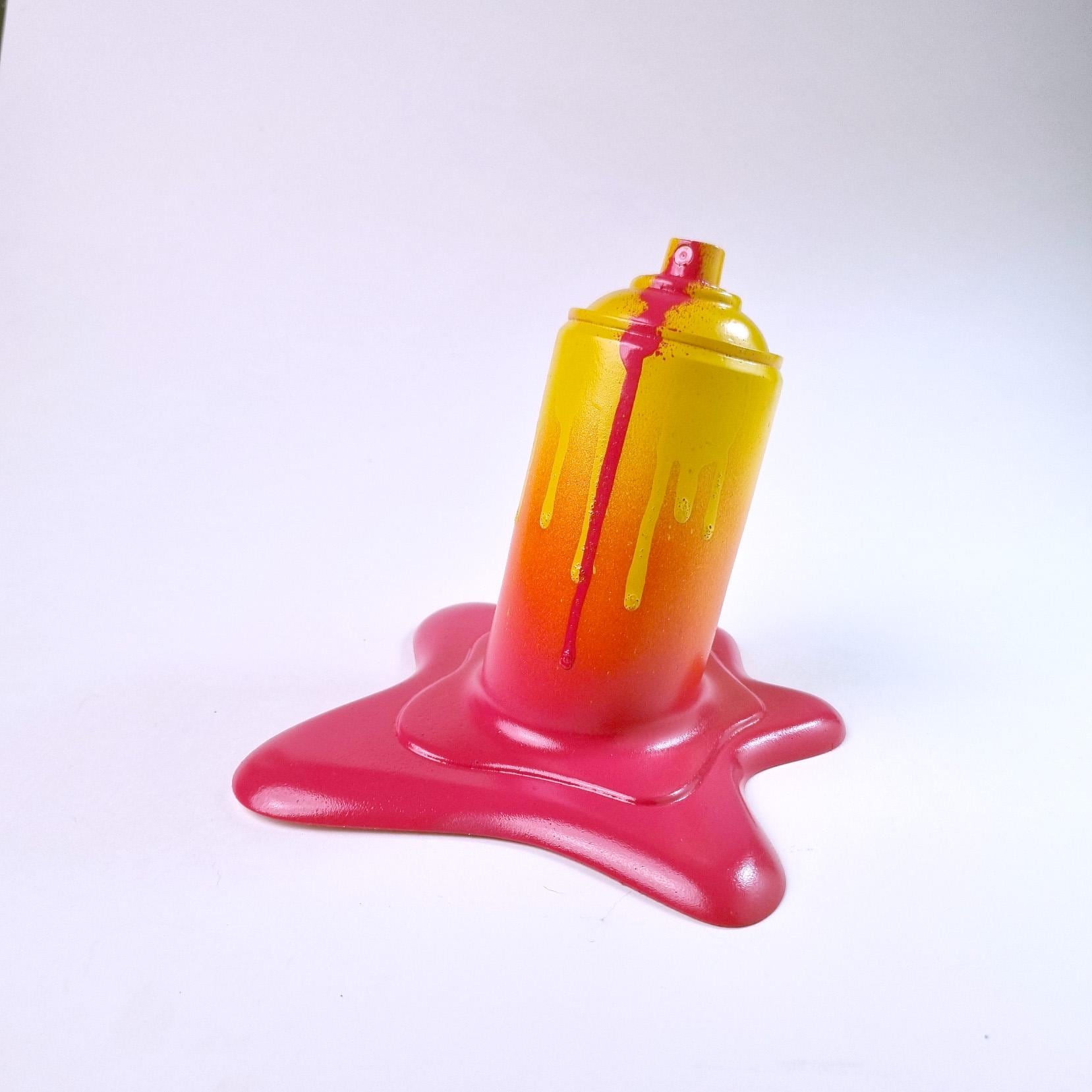 Melted Spray Can Yellow Pink