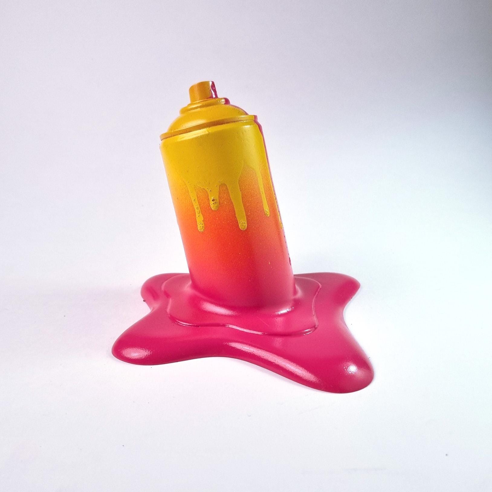 Melted Spray Can Yellow Pink