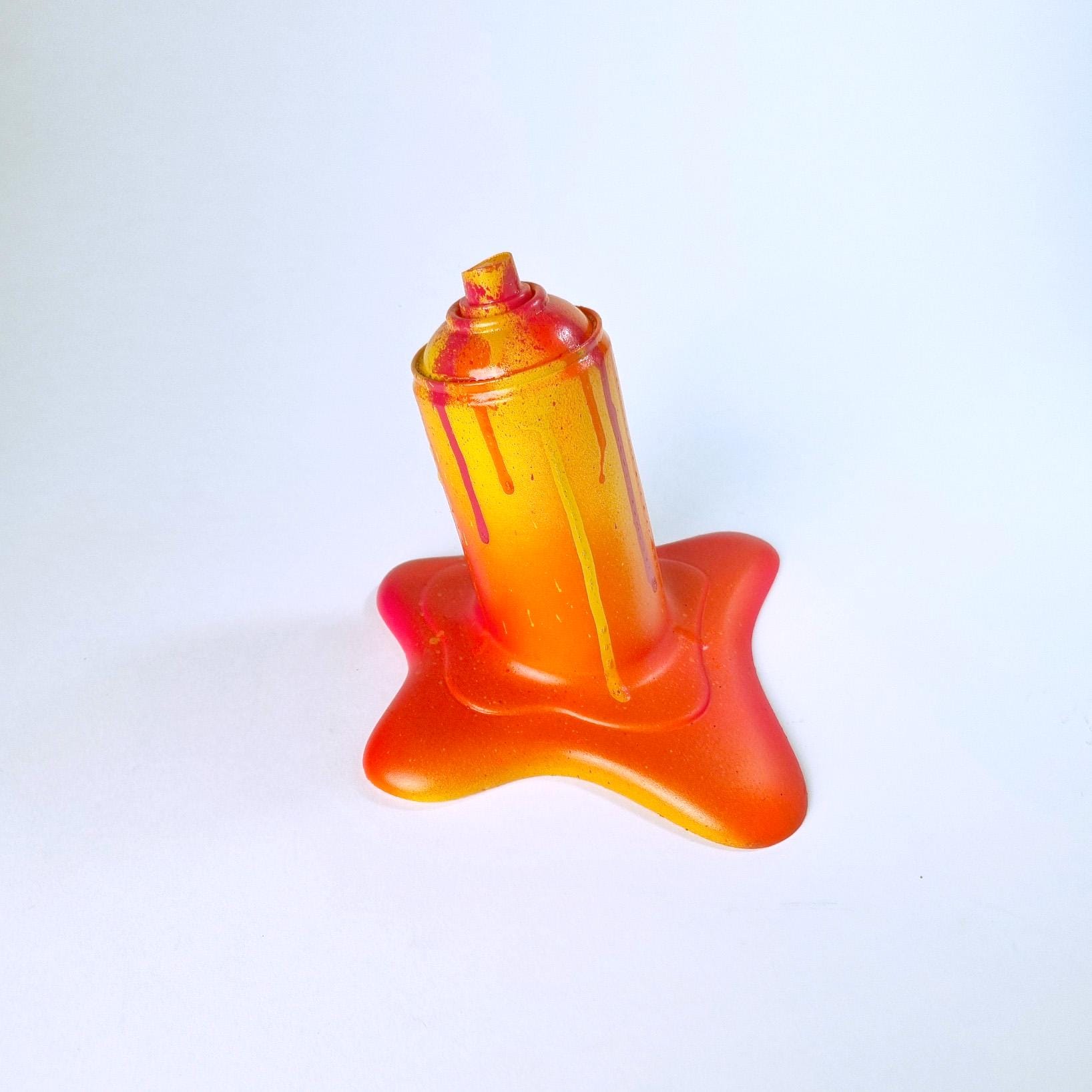 Melted Spray Can Yellow Red