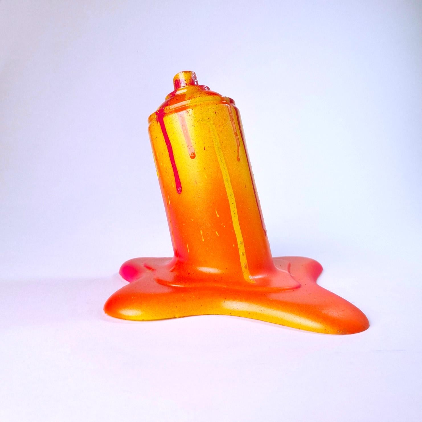 Melted Spray Can Yellow Red